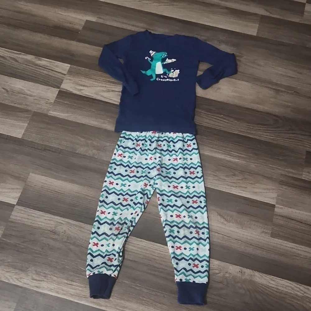Christmas Pajamas Gymboree Champosourus 3pc Dinosaur  Size 3T